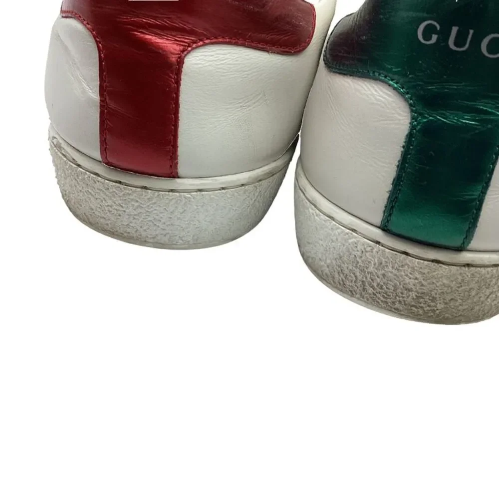 Gucci Ace Loved Sneakers in White Leather